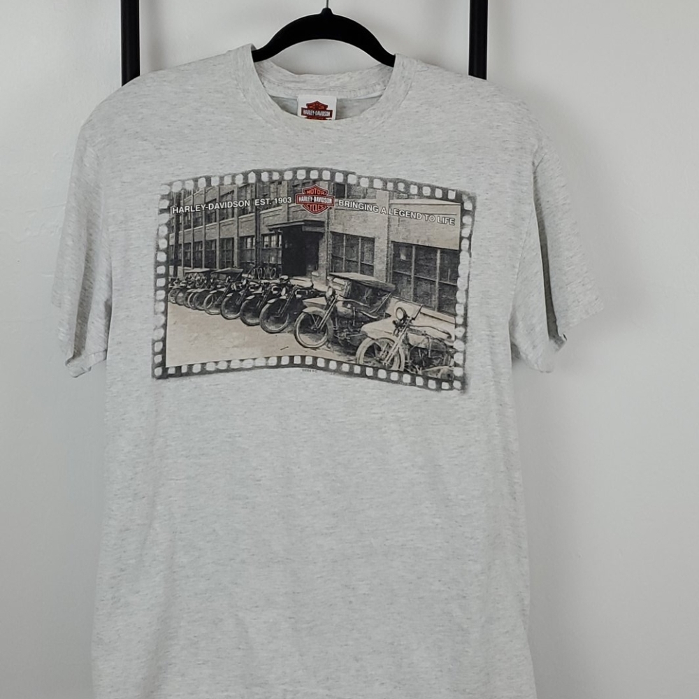 Harley Davidson Graphic T Shirt Men Size M Vintage Biker Motorcycle Cotton Y2K